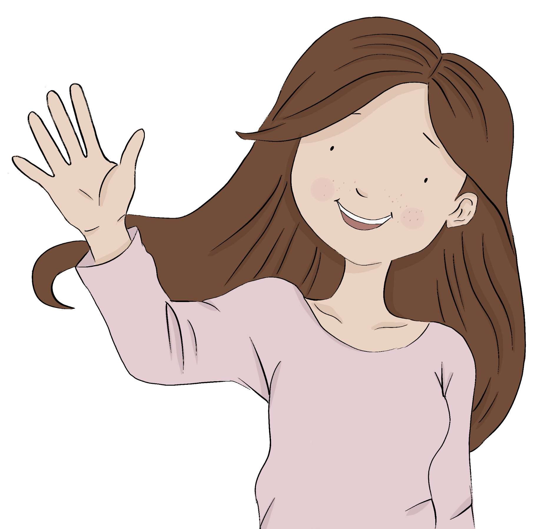 A self portrait of Amelia, drawn in her style.